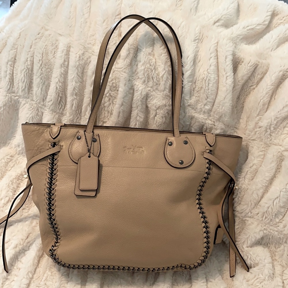 Coach large whipstitch bag